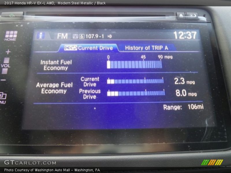 Modern Steel Metallic / Black 2017 Honda HR-V EX-L AWD