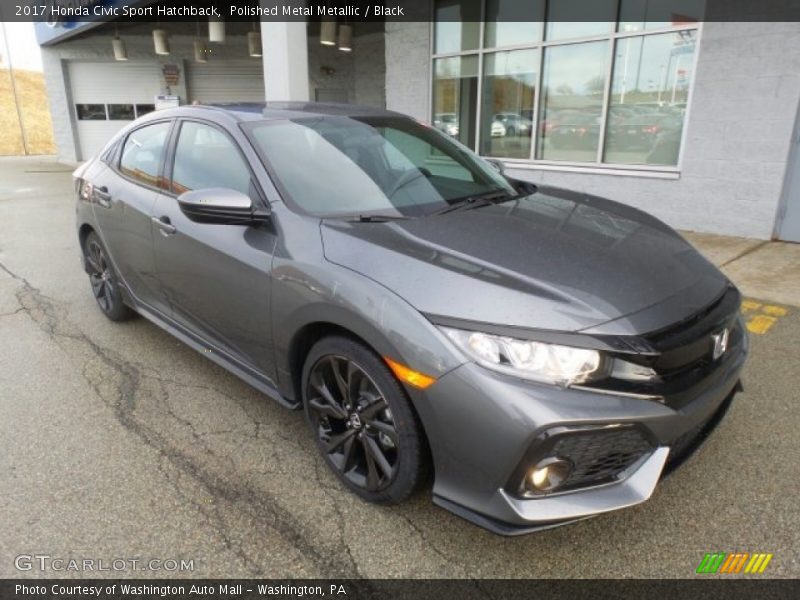 Polished Metal Metallic / Black 2017 Honda Civic Sport Hatchback