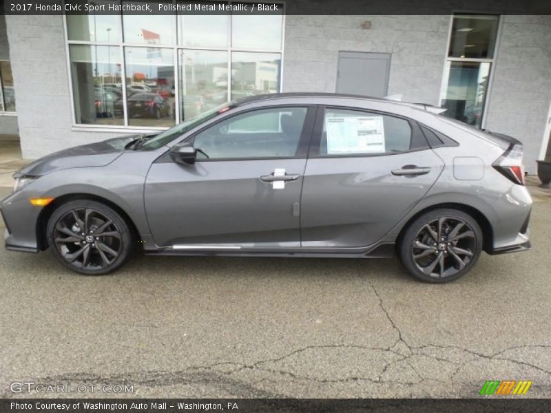 Polished Metal Metallic / Black 2017 Honda Civic Sport Hatchback