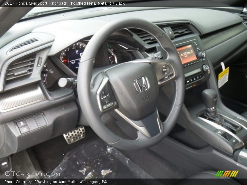 Polished Metal Metallic / Black 2017 Honda Civic Sport Hatchback