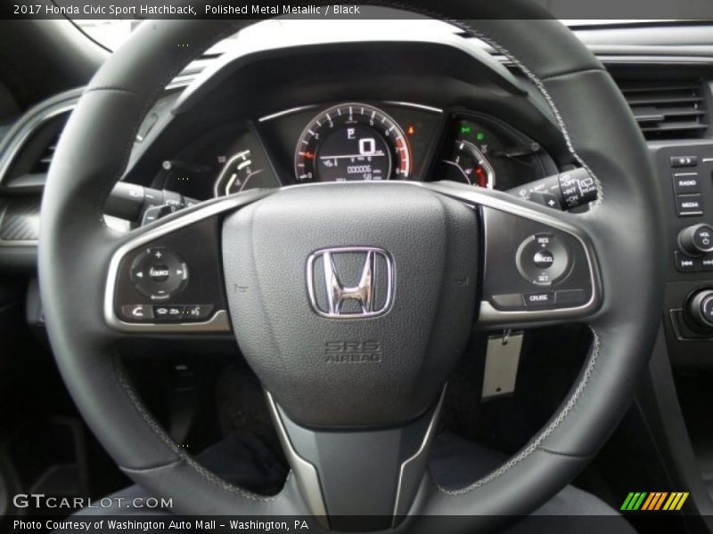 Polished Metal Metallic / Black 2017 Honda Civic Sport Hatchback