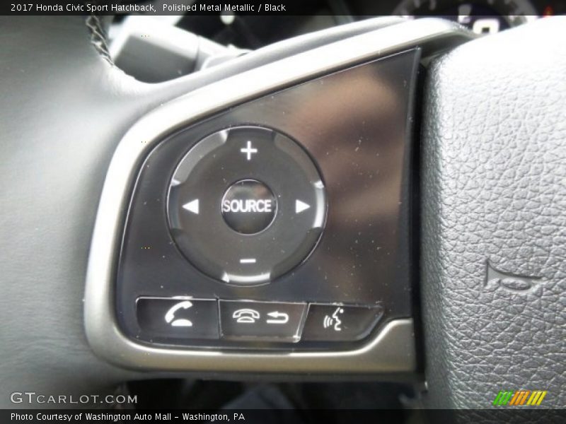 Polished Metal Metallic / Black 2017 Honda Civic Sport Hatchback