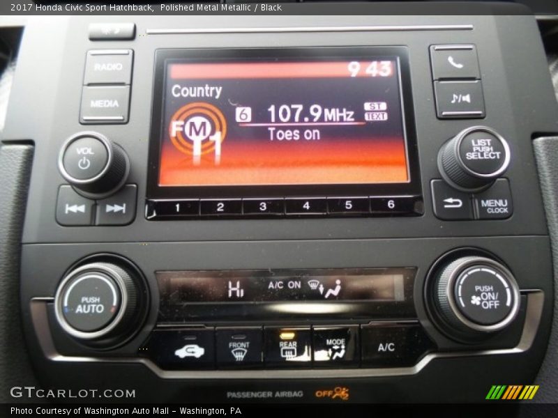 Polished Metal Metallic / Black 2017 Honda Civic Sport Hatchback