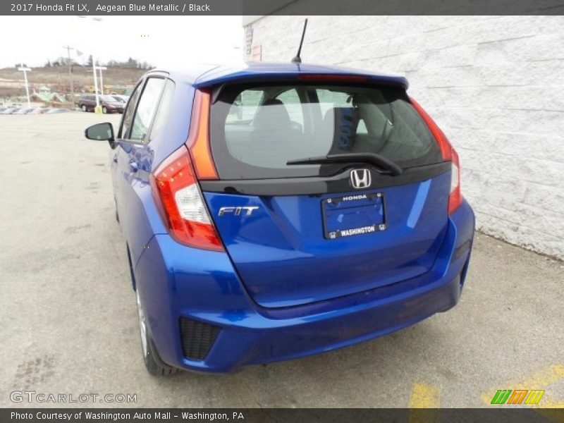 Aegean Blue Metallic / Black 2017 Honda Fit LX
