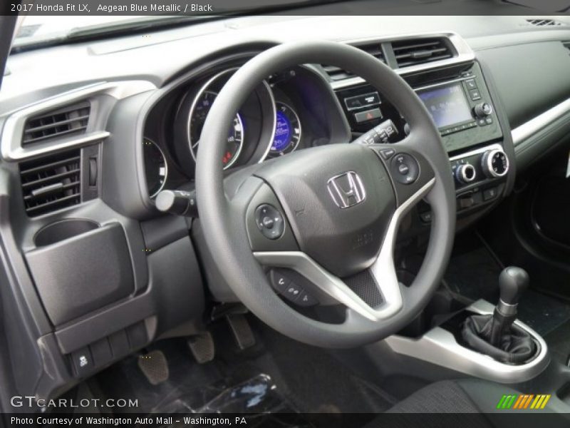 Aegean Blue Metallic / Black 2017 Honda Fit LX