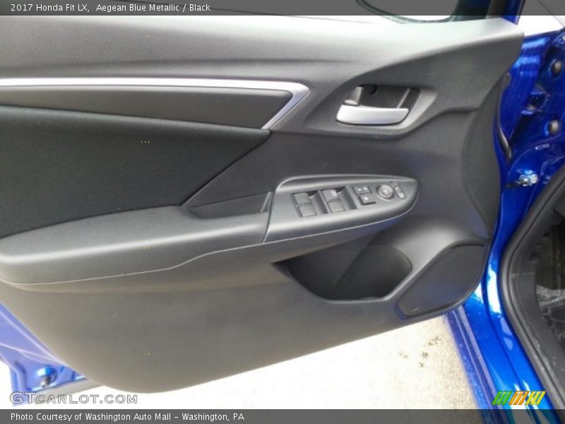 Aegean Blue Metallic / Black 2017 Honda Fit LX