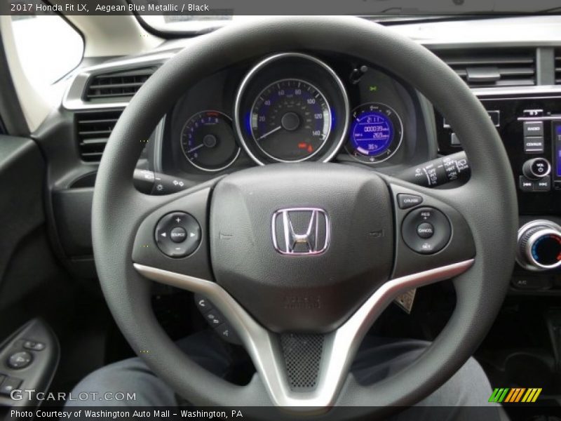 Aegean Blue Metallic / Black 2017 Honda Fit LX
