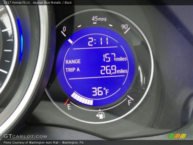 Aegean Blue Metallic / Black 2017 Honda Fit LX