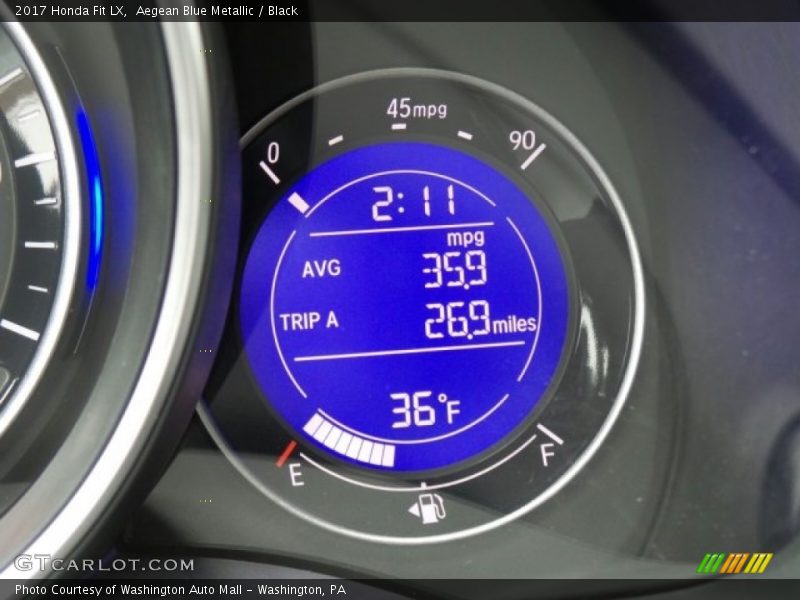 Aegean Blue Metallic / Black 2017 Honda Fit LX