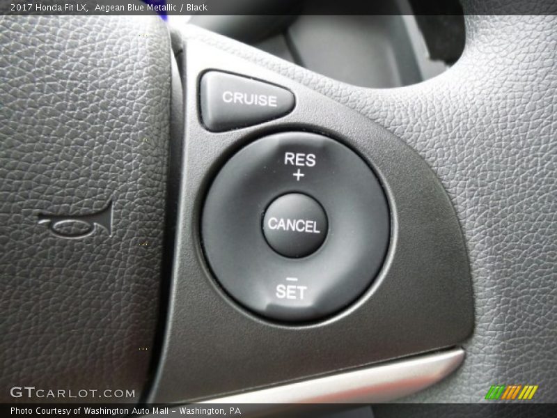 Aegean Blue Metallic / Black 2017 Honda Fit LX