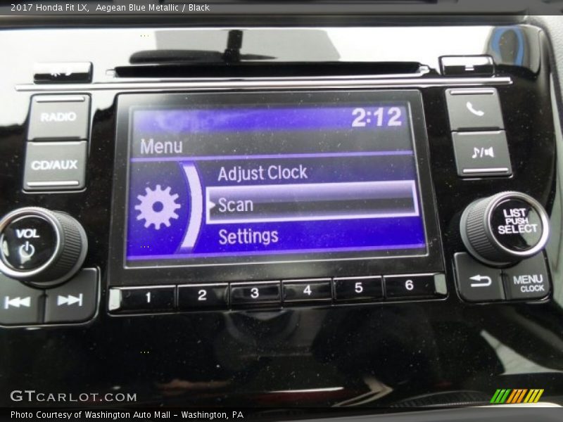 Aegean Blue Metallic / Black 2017 Honda Fit LX