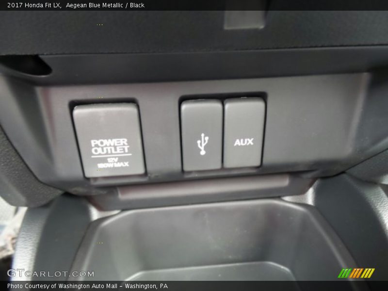 Aegean Blue Metallic / Black 2017 Honda Fit LX