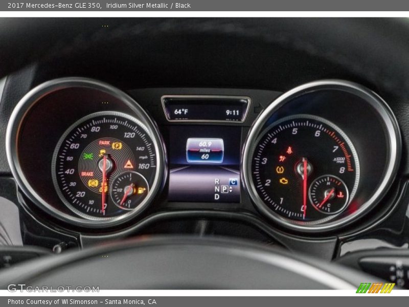Iridium Silver Metallic / Black 2017 Mercedes-Benz GLE 350