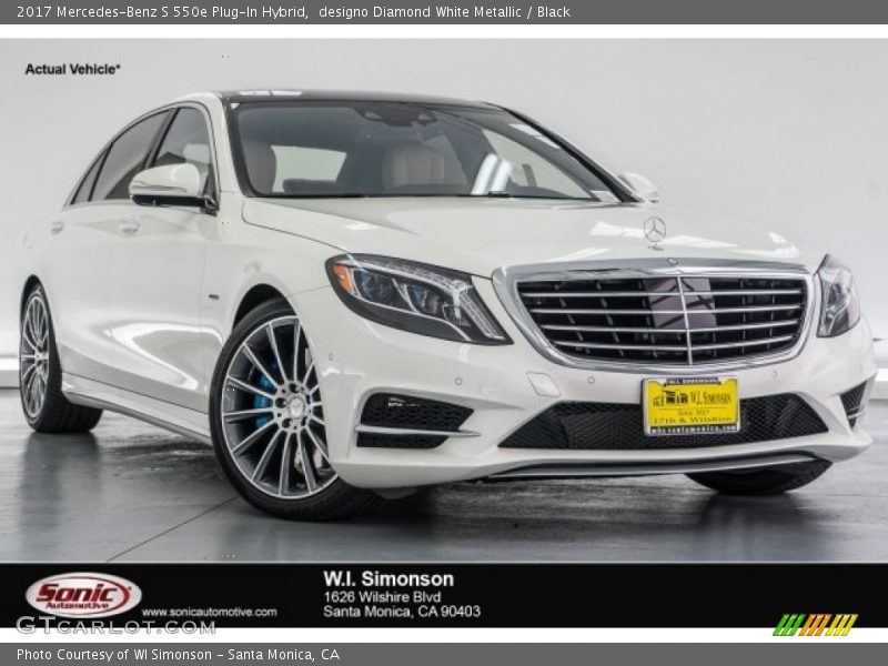 designo Diamond White Metallic / Black 2017 Mercedes-Benz S 550e Plug-In Hybrid