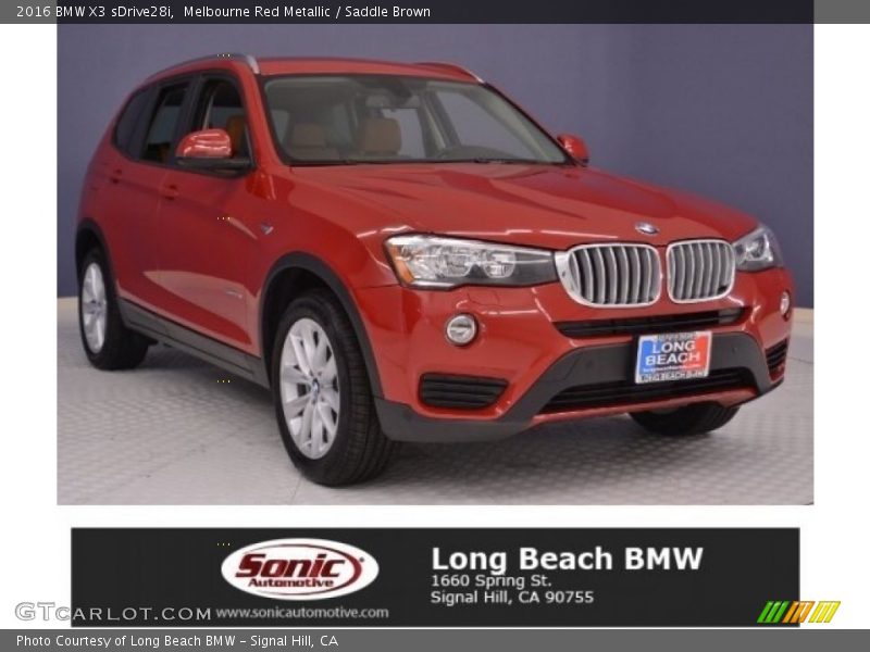Melbourne Red Metallic / Saddle Brown 2016 BMW X3 sDrive28i