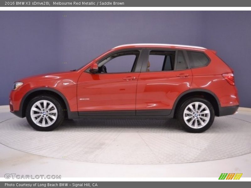 Melbourne Red Metallic / Saddle Brown 2016 BMW X3 sDrive28i