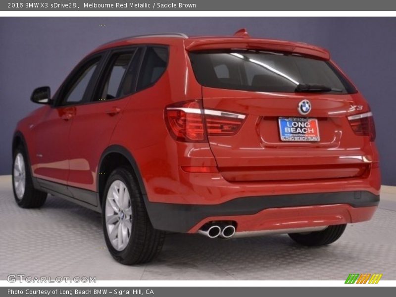 Melbourne Red Metallic / Saddle Brown 2016 BMW X3 sDrive28i