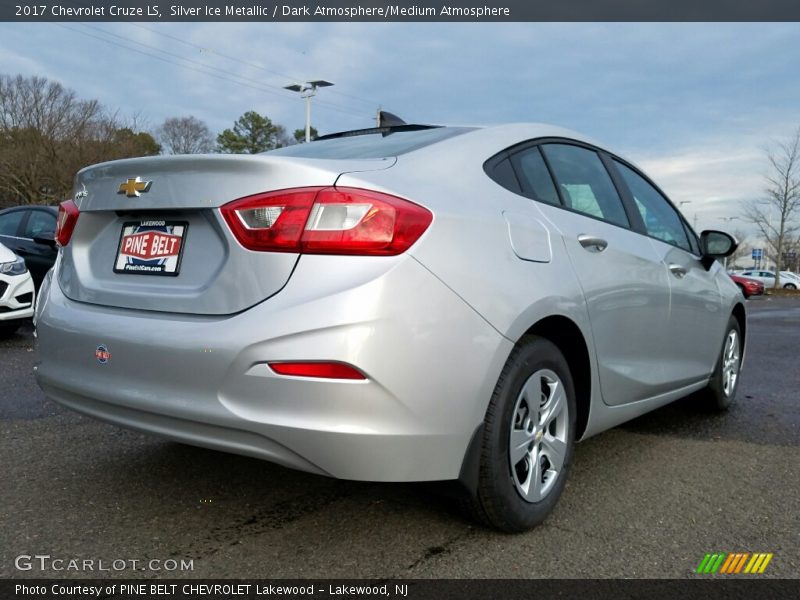 Silver Ice Metallic / Dark Atmosphere/Medium Atmosphere 2017 Chevrolet Cruze LS