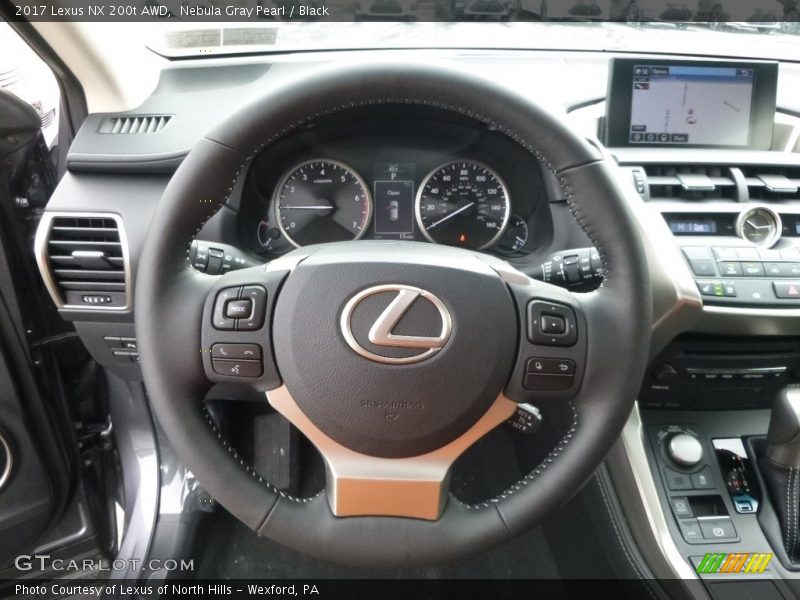 Nebula Gray Pearl / Black 2017 Lexus NX 200t AWD