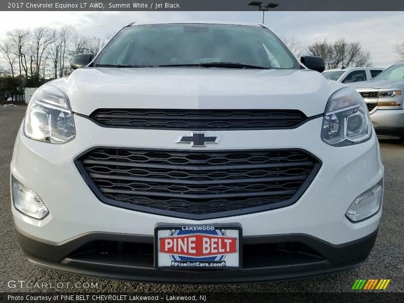 Summit White / Jet Black 2017 Chevrolet Equinox LT AWD