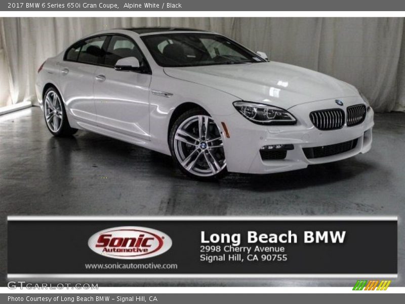 Alpine White / Black 2017 BMW 6 Series 650i Gran Coupe