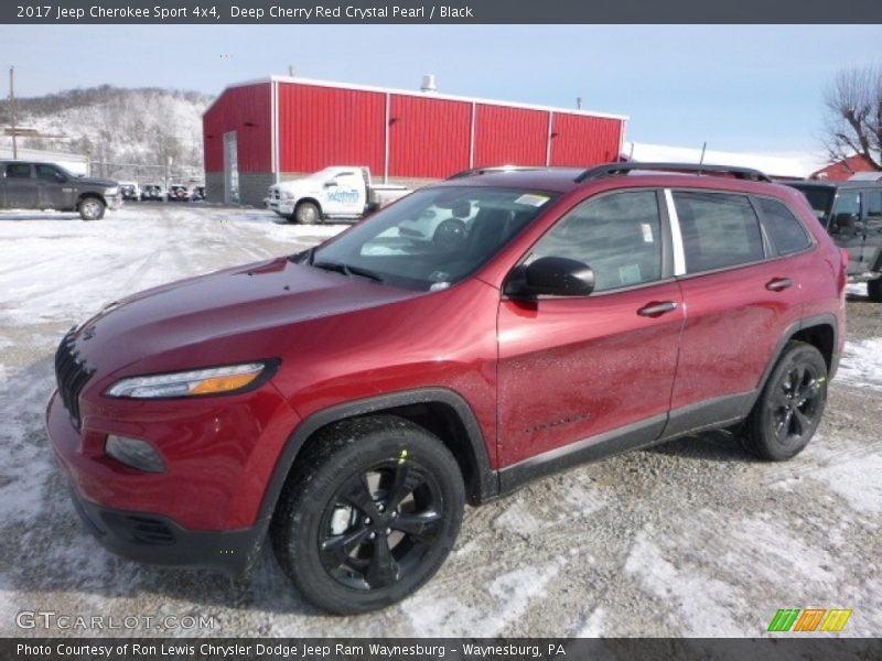 Deep Cherry Red Crystal Pearl / Black 2017 Jeep Cherokee Sport 4x4