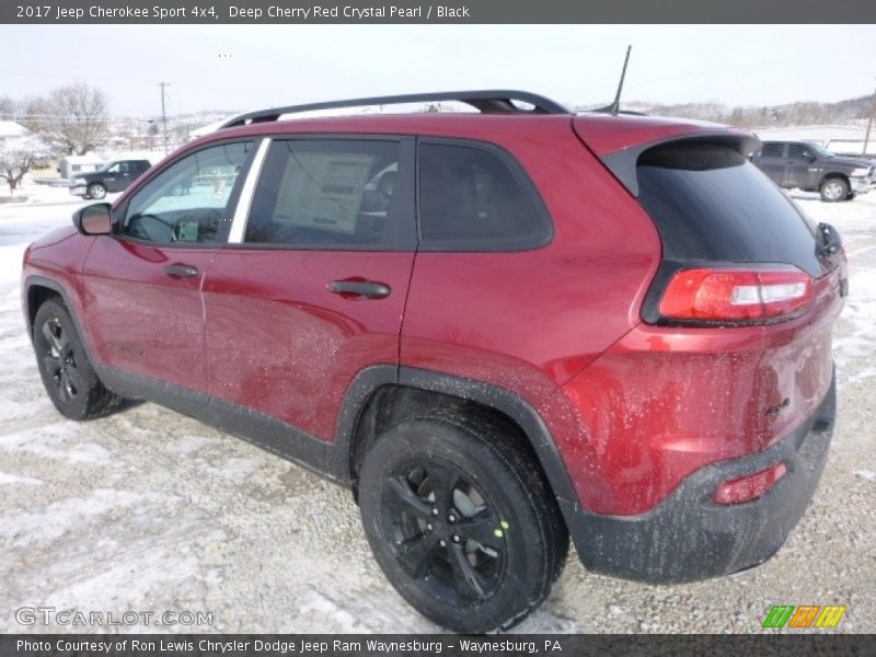 Deep Cherry Red Crystal Pearl / Black 2017 Jeep Cherokee Sport 4x4