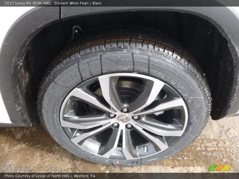 Eminent White Pearl / Black 2017 Lexus RX 450h AWD