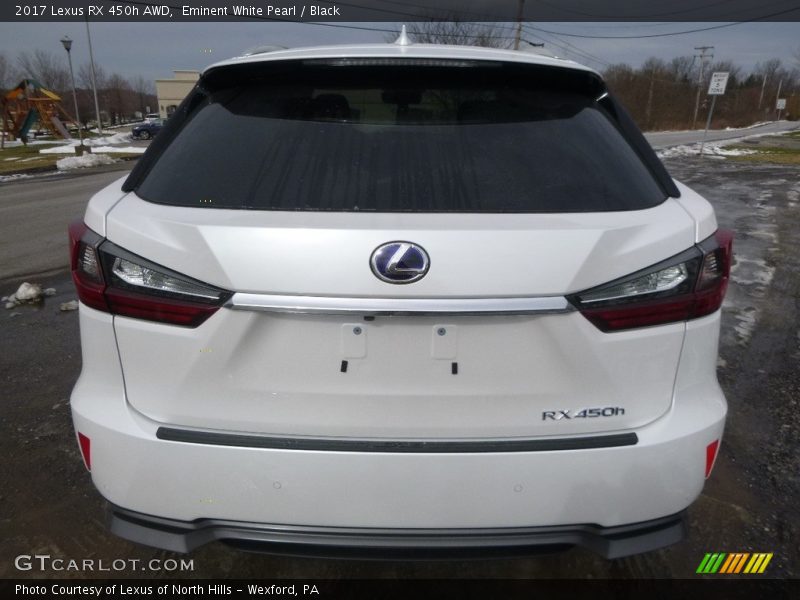 Eminent White Pearl / Black 2017 Lexus RX 450h AWD