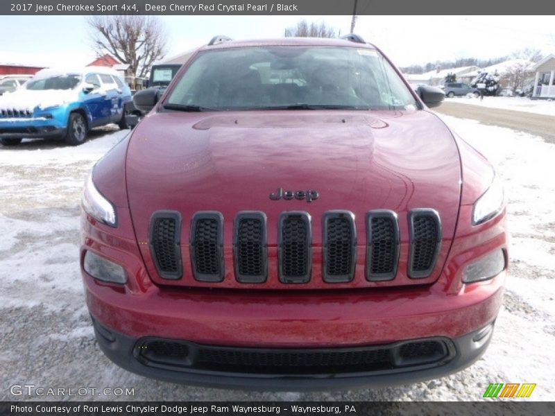 Deep Cherry Red Crystal Pearl / Black 2017 Jeep Cherokee Sport 4x4