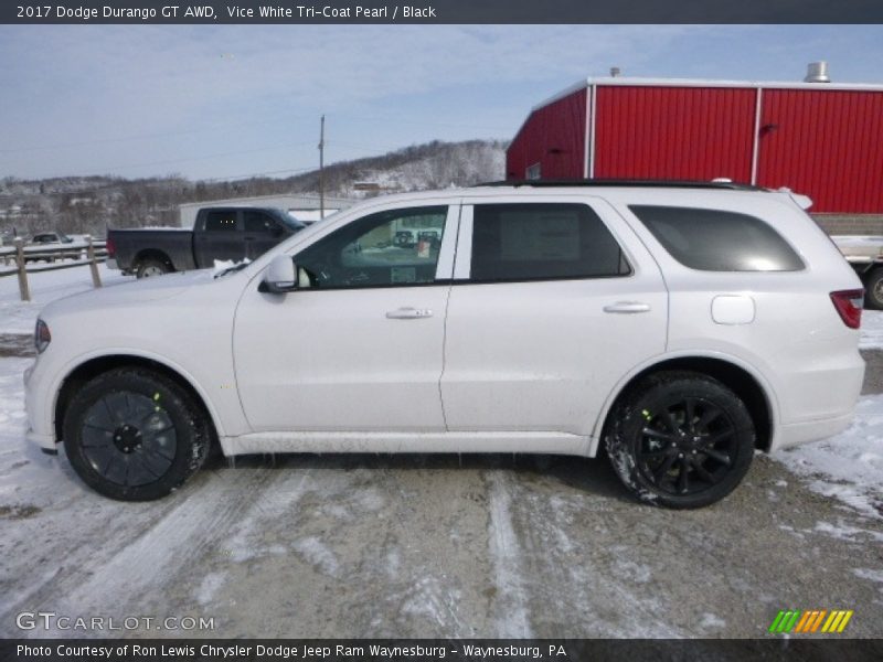 Vice White Tri-Coat Pearl / Black 2017 Dodge Durango GT AWD