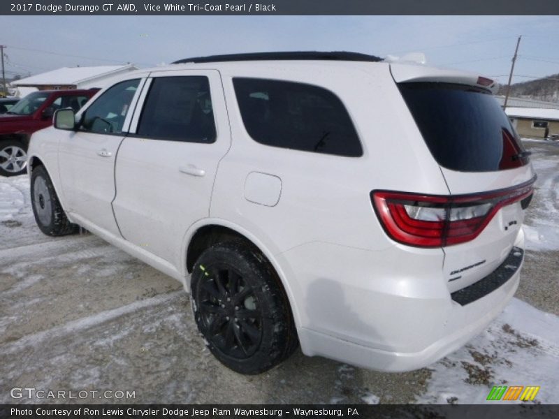 Vice White Tri-Coat Pearl / Black 2017 Dodge Durango GT AWD