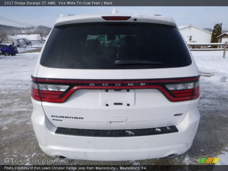 Vice White Tri-Coat Pearl / Black 2017 Dodge Durango GT AWD