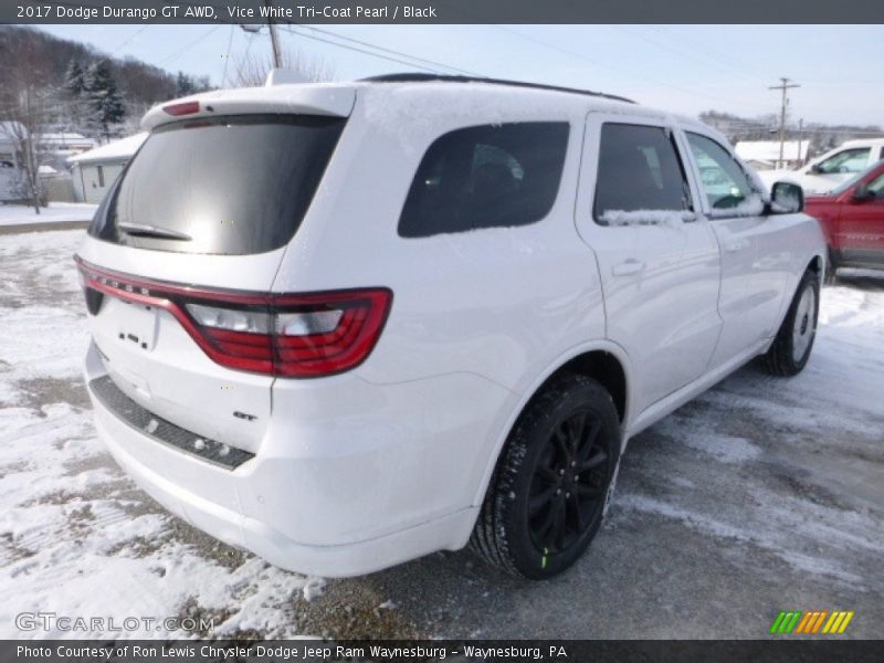 Vice White Tri-Coat Pearl / Black 2017 Dodge Durango GT AWD