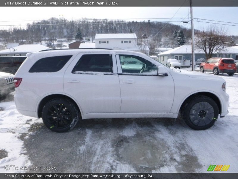 Vice White Tri-Coat Pearl / Black 2017 Dodge Durango GT AWD
