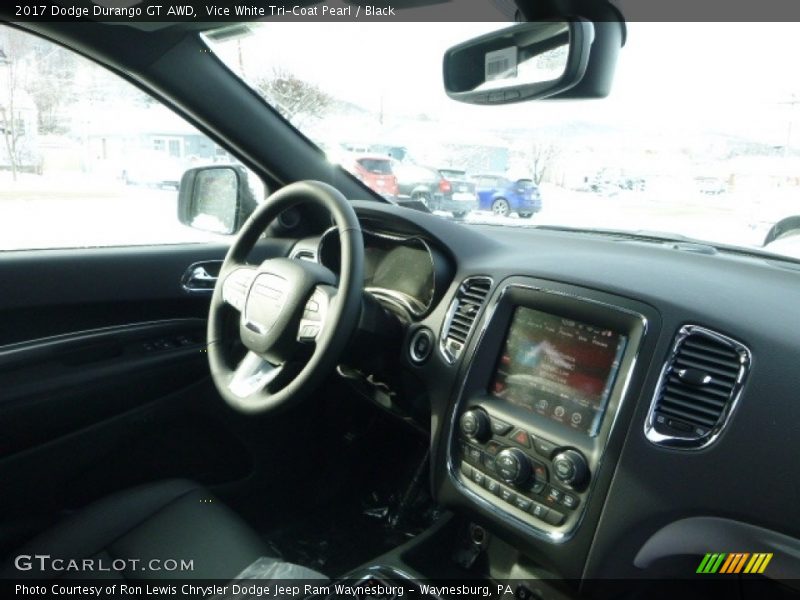 Vice White Tri-Coat Pearl / Black 2017 Dodge Durango GT AWD