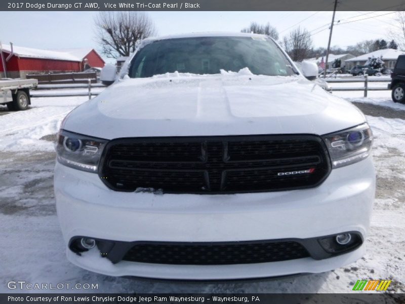 Vice White Tri-Coat Pearl / Black 2017 Dodge Durango GT AWD