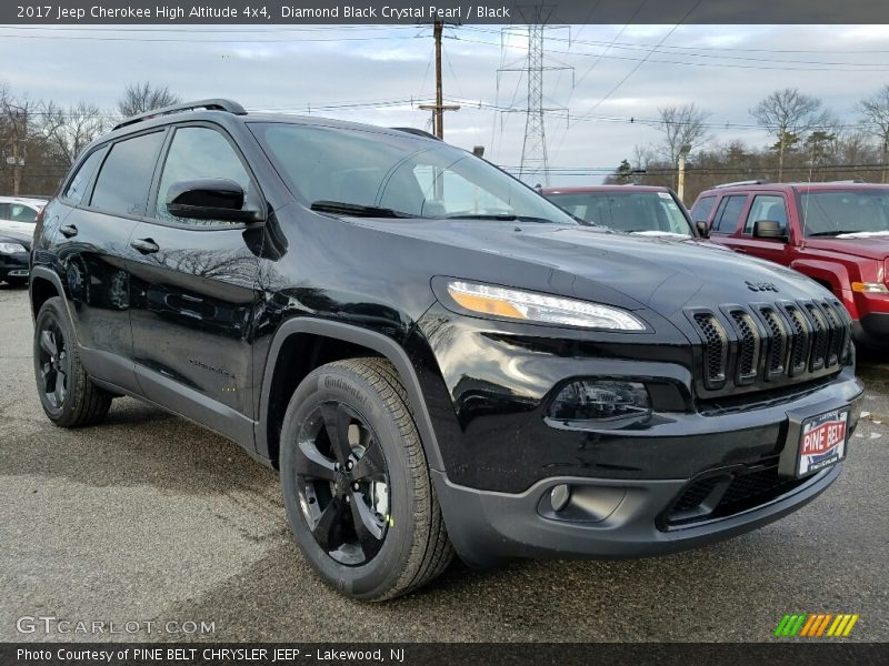 Diamond Black Crystal Pearl / Black 2017 Jeep Cherokee High Altitude 4x4