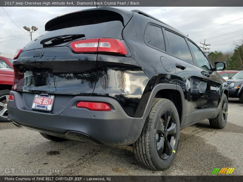 Diamond Black Crystal Pearl / Black 2017 Jeep Cherokee High Altitude 4x4