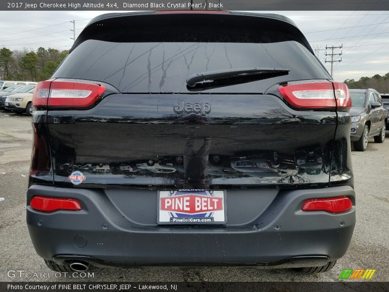 Diamond Black Crystal Pearl / Black 2017 Jeep Cherokee High Altitude 4x4