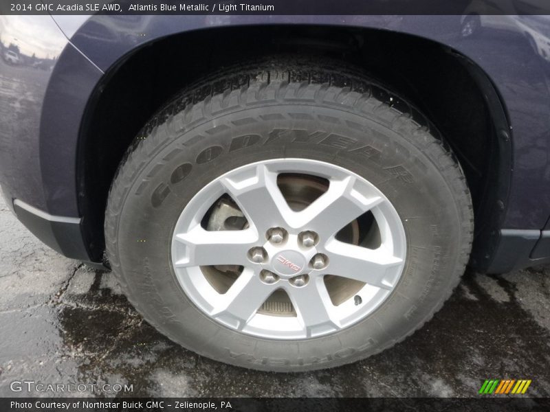 Atlantis Blue Metallic / Light Titanium 2014 GMC Acadia SLE AWD