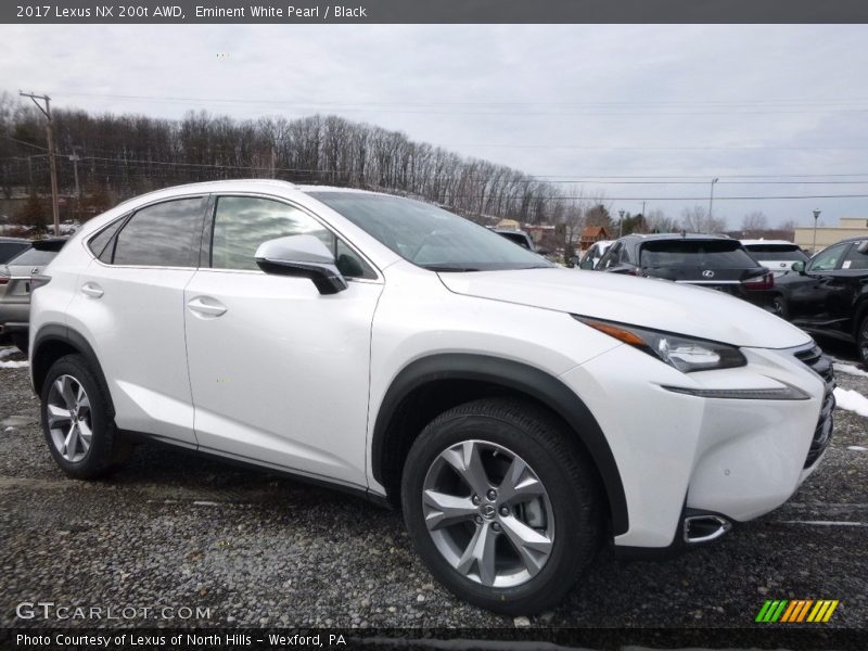 Eminent White Pearl / Black 2017 Lexus NX 200t AWD