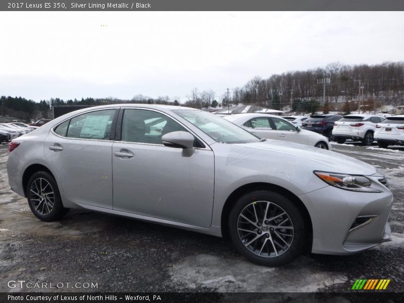 Silver Lining Metallic / Black 2017 Lexus ES 350
