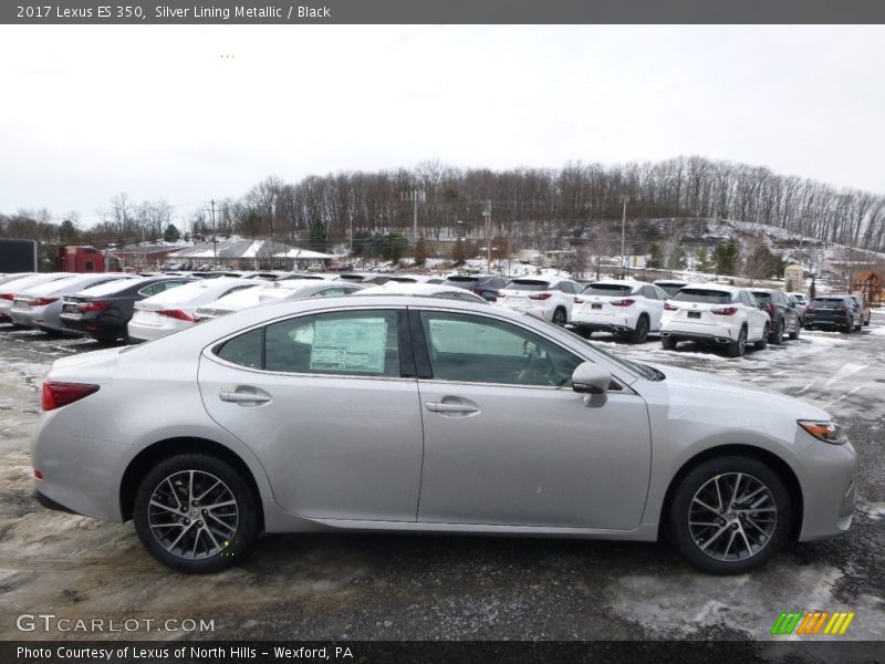 Silver Lining Metallic / Black 2017 Lexus ES 350