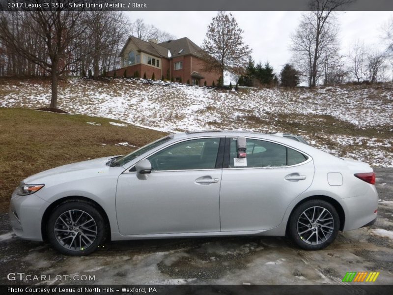 Silver Lining Metallic / Black 2017 Lexus ES 350