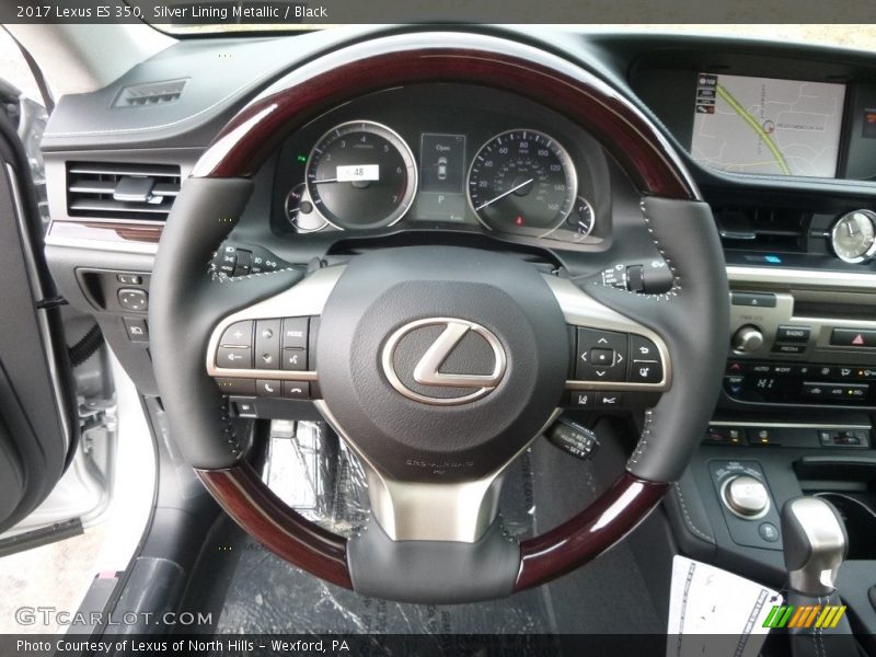 Silver Lining Metallic / Black 2017 Lexus ES 350