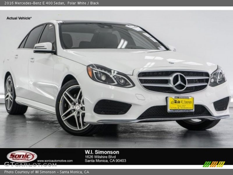 Polar White / Black 2016 Mercedes-Benz E 400 Sedan