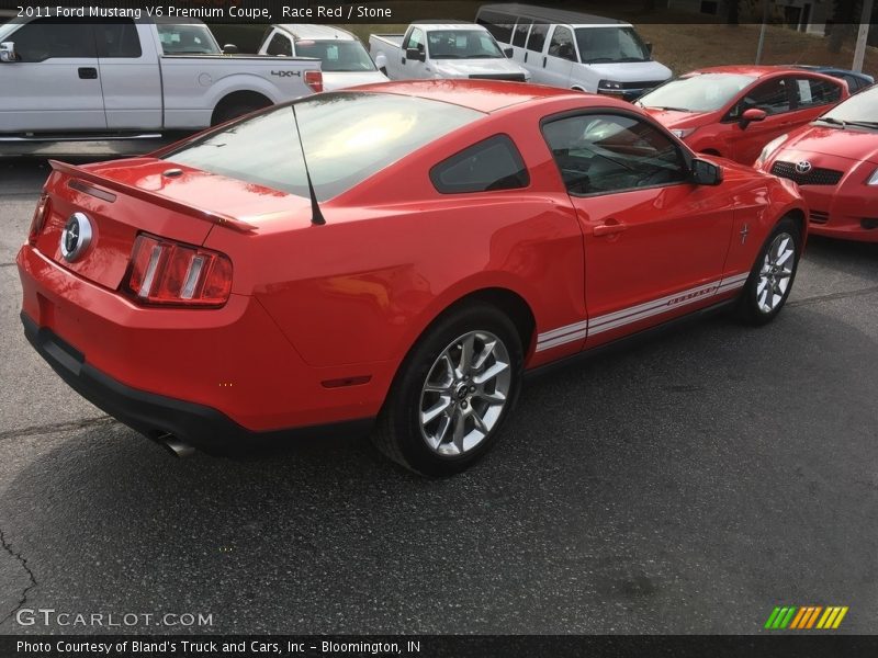 Race Red / Stone 2011 Ford Mustang V6 Premium Coupe