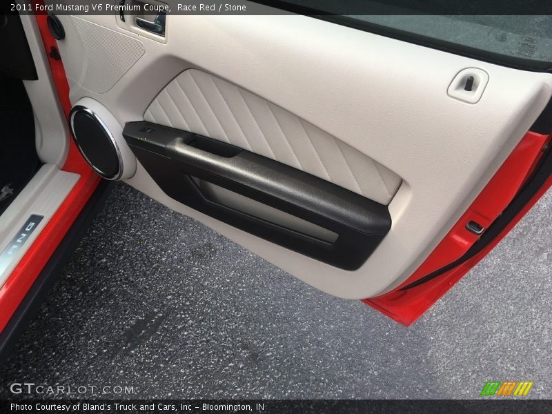 Race Red / Stone 2011 Ford Mustang V6 Premium Coupe