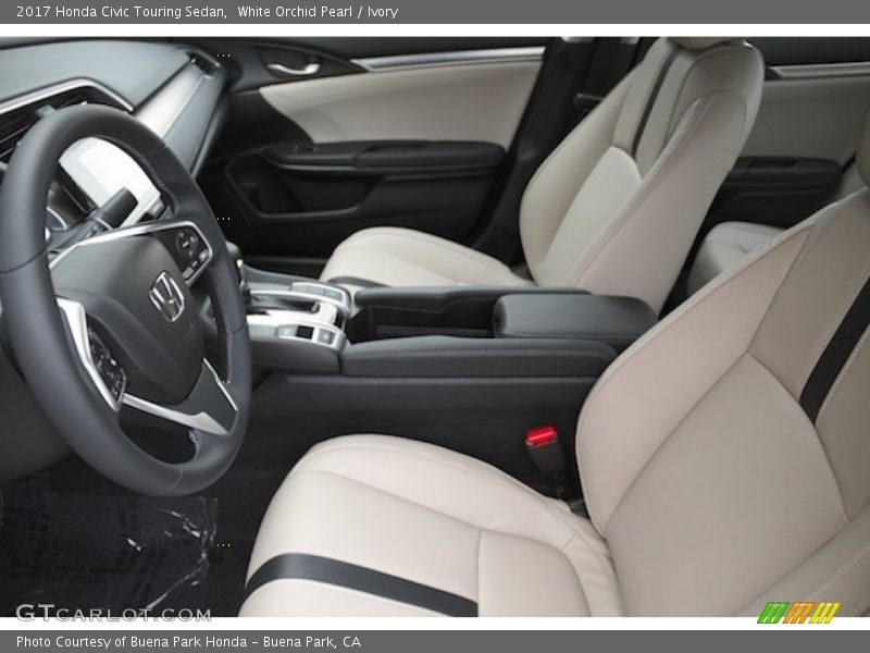 White Orchid Pearl / Ivory 2017 Honda Civic Touring Sedan